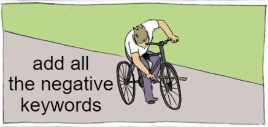 negative keywords bike