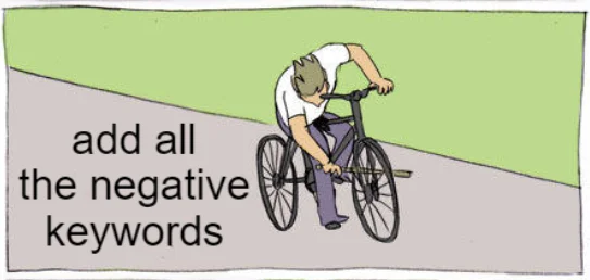 negative keywords bike