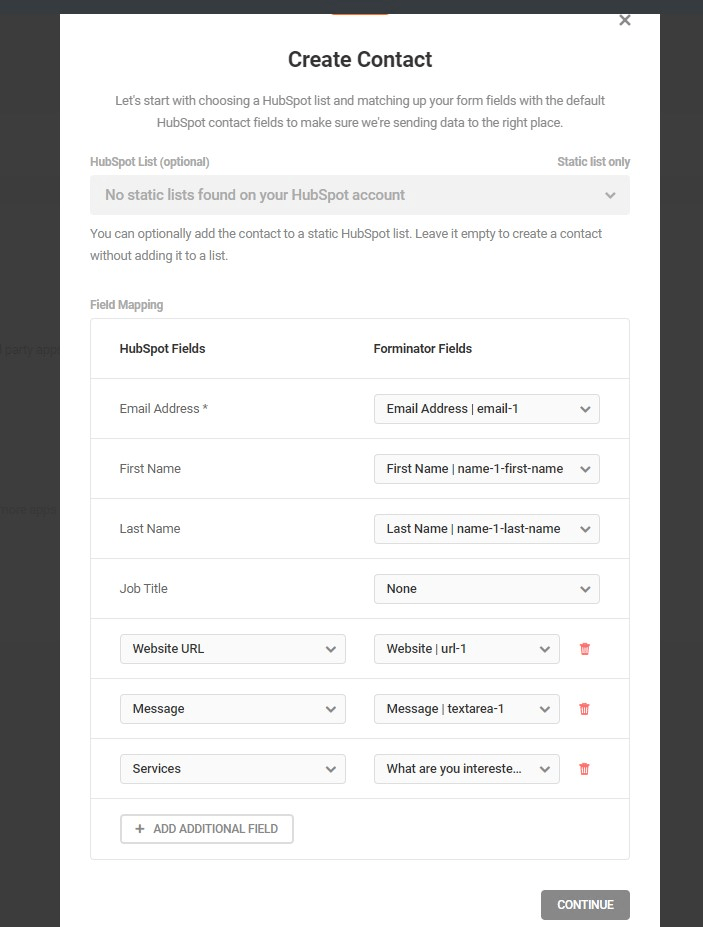 Forminator Hubspot Integration