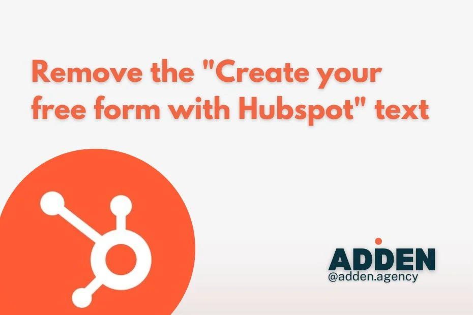 remove create your free from with hubspot text